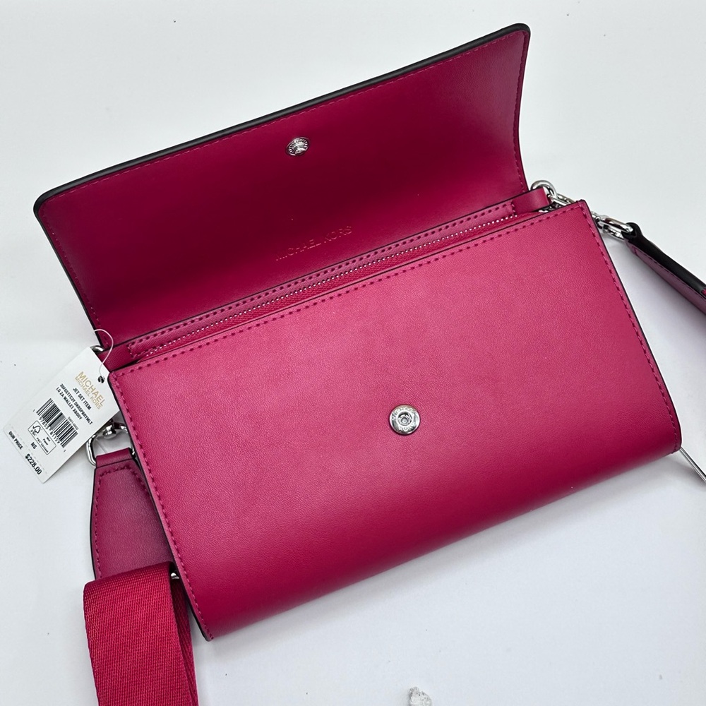 Michael Kors Pink to Blue Gradient Monogram Crossbody Bag - Picture 15 of 16